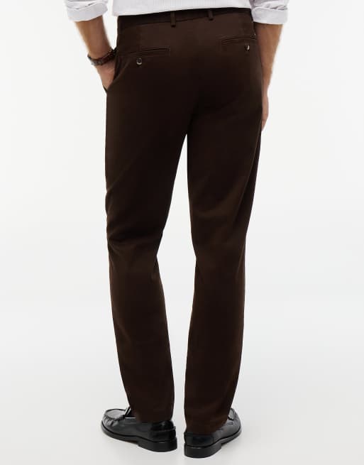Tommy Hilfiger Denton slim straight leg twill chinos in dark coffee, 4 of 5