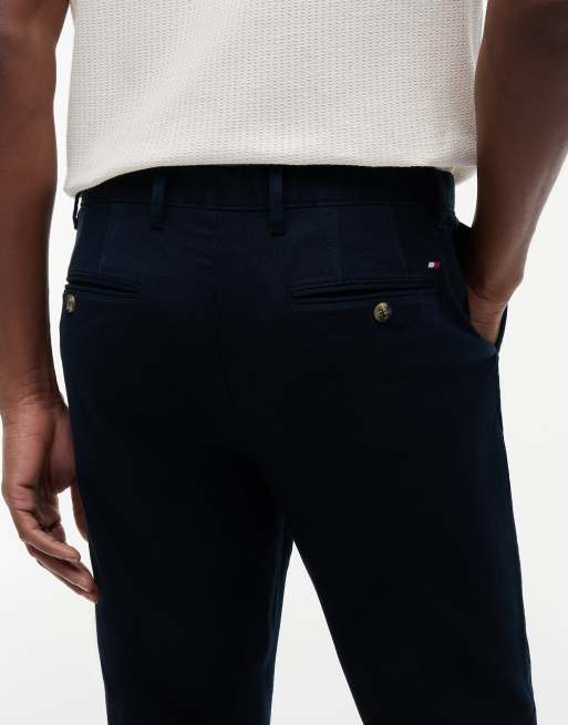 Tommy Hilfiger Denton Straight-Chinos mit Struktur in Dunkelblau, 3 von 6