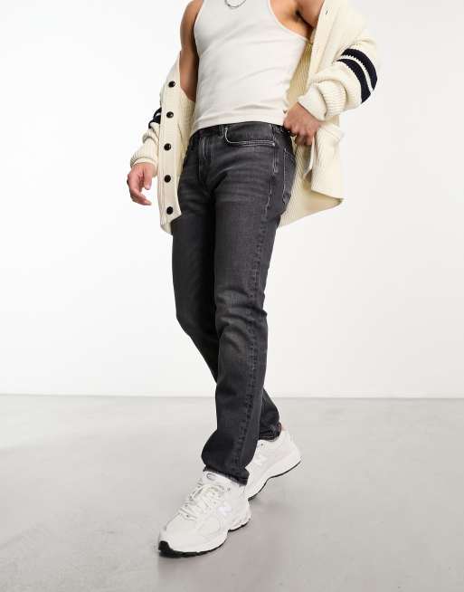 Tommy Hilfiger – Denton – Szare chinosy z prostymi nogawkami