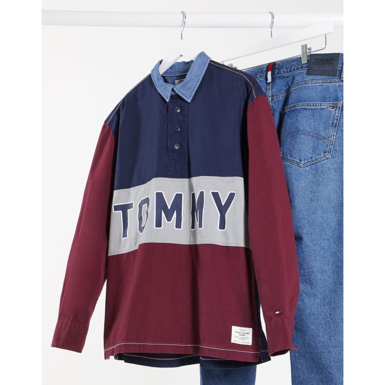 Tommy hilfiger vintage clearance rugby shirt