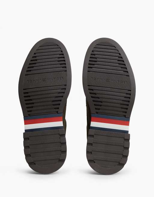 Tommy Hilfiger derbies à lacets en daim vert olive, 5 de 7