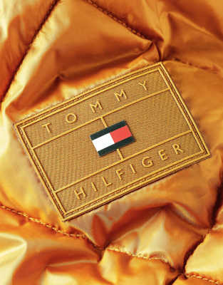 tommy hilfiger gold puffer jacket