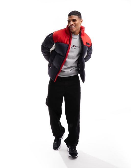 Tommy Hilfiger Doudoune New York color block Rouge blanc bleu