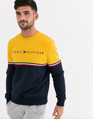 yellow hilfiger sweatshirt