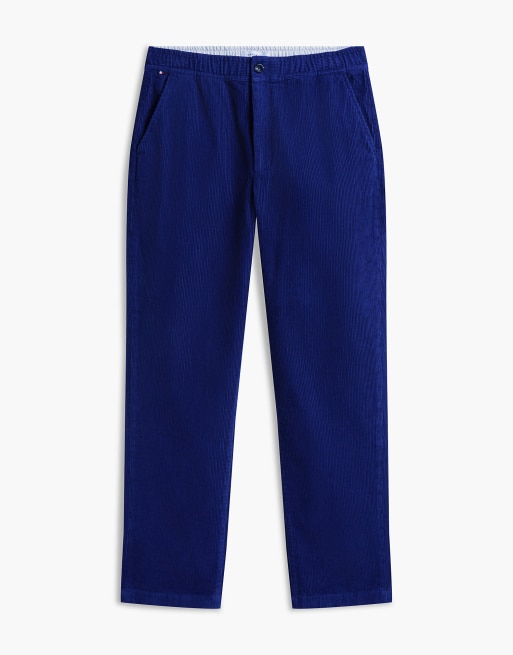 Tommy Hilfiger Dover chino droit regular en velours côtelé élastiqué bleu marine voyage, 5 de 6
