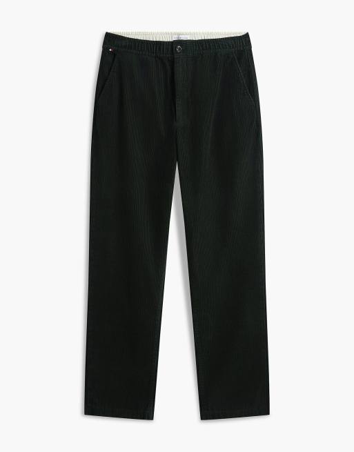 Tommy Hilfiger Dover chino droit regular en velours côtelé élastiqué vert riverbed, 5 de 6