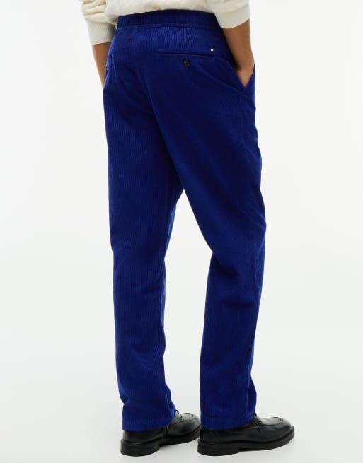 Tommy Hilfiger Dover Regular Straight Chinos aus Cord mit elastischem Bund in Marineblau, 4 von 6