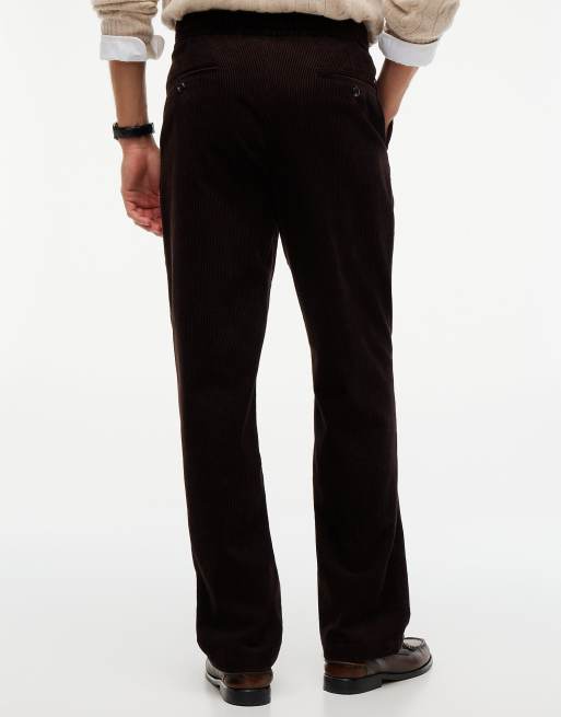 Tommy Hilfiger Dover regular straight elasticated corduroy chinos in chocolate, 5 of 6