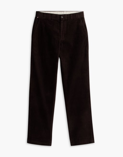 Tommy Hilfiger Dover regular straight elasticated corduroy chinos in chocolate, 6 of 6