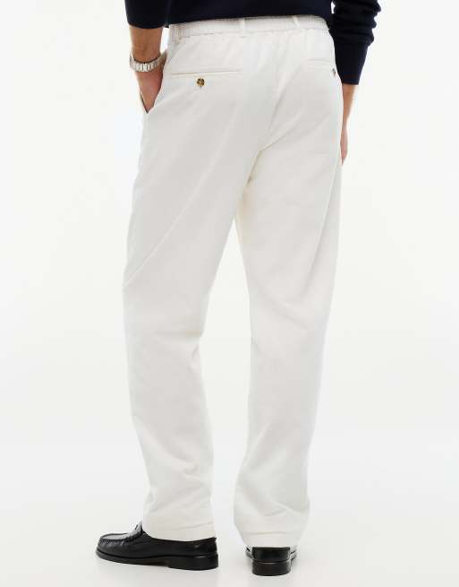 Tommy Hilfiger Dover regular straight elasticated corduroy chinos in ivory silk, 5 of 7