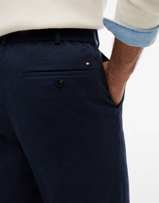 Tommy Hilfiger Dover regular straight elasticated waist chinos in navy blue, 3 of 6