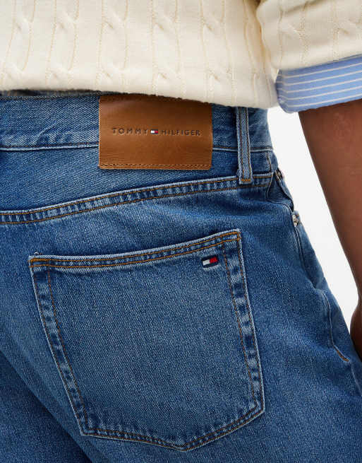 Tommy Hilfiger Dover regular straight leg whiskered jeans in quartz med blue, 4 of 7
