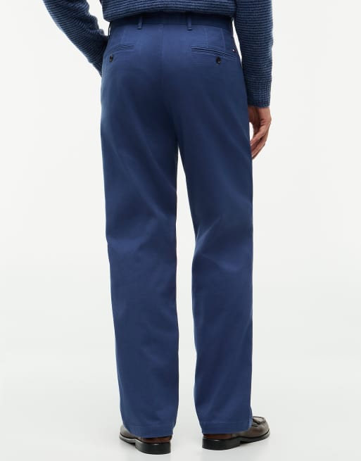 Tommy Hilfiger Dover regular straight open structured chinos in blue, 4 of 6