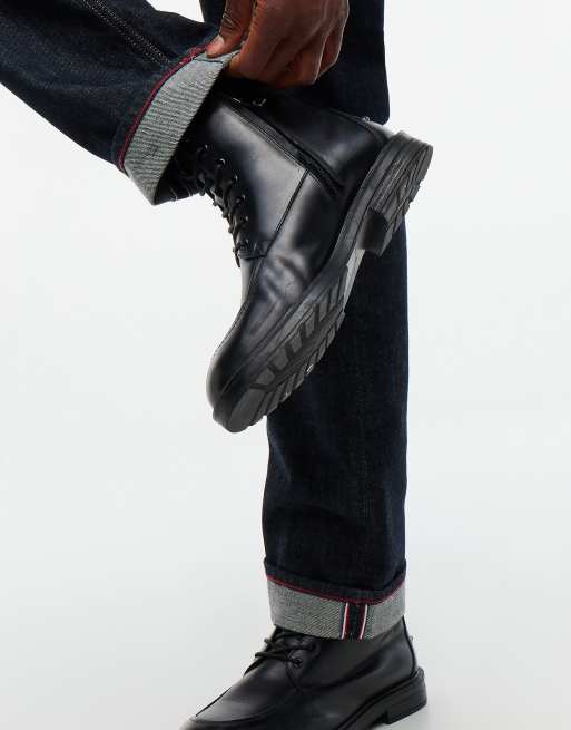 Tommy Hilfiger Dover regular straight selvedge jeans in selvedge rinse - dark wash, 4 of 7