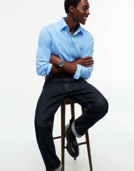 Tommy Hilfiger Dover Regular Straight Selvedge-Jeans in Selvedge-Rinse, dunkle Waschung, 6 von 7