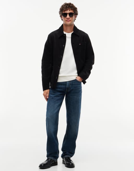 Tommy Hilfiger Dover regular straight whiskered jeans in wood indigo - dark wash, 2 of 7