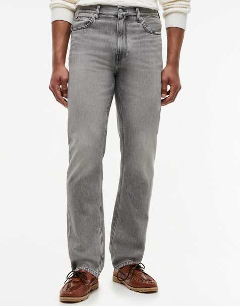 Tommy Hilfiger – Dover – Straight Jeans in verblasstem Hellgrau mit regulärer Passform - view 1