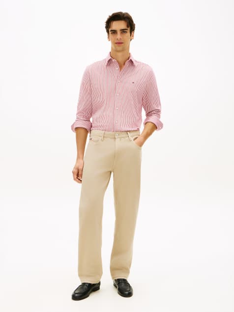 Tommy Hilfiger Dover washed regular straight leg jeans in beige - view 1