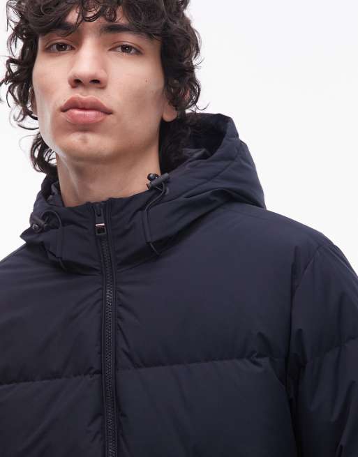Tommy Hilfiger down hooded puffer jacket in navy, 5 of 5