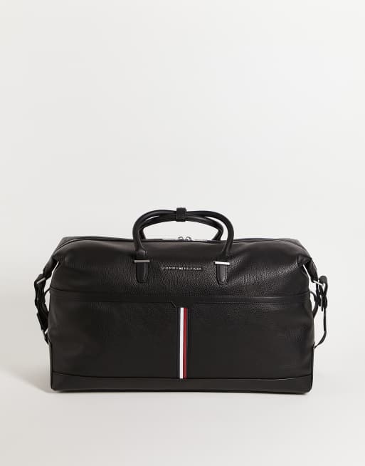 Tommy Hilfiger - Downtown - Sort duffelbag i imiteret læder