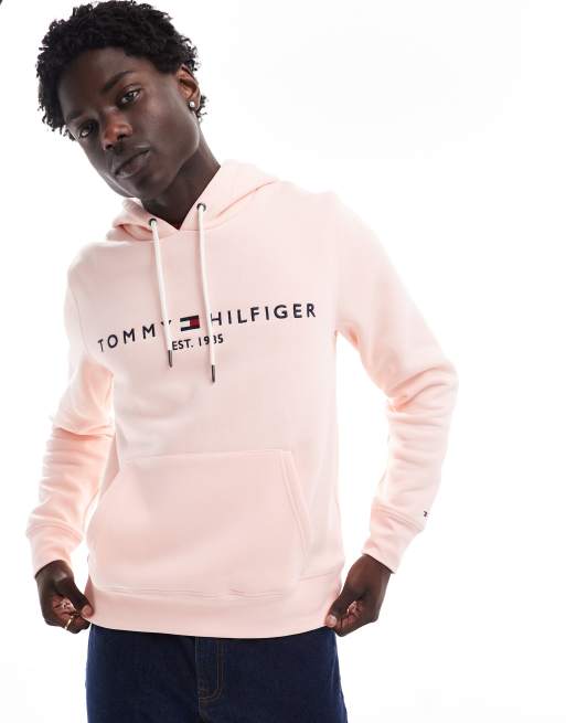 Tommy Hilfiger Drawstring Hoody in Light Pink ASOS