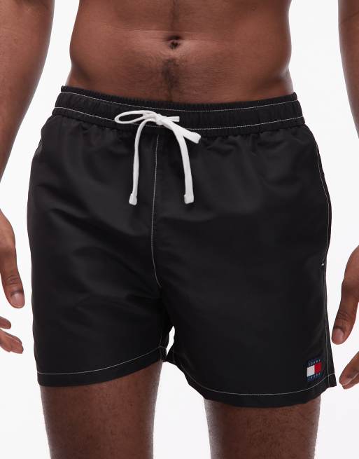Tommy Hilfiger drawstring swim shorts in black , 4 of 5