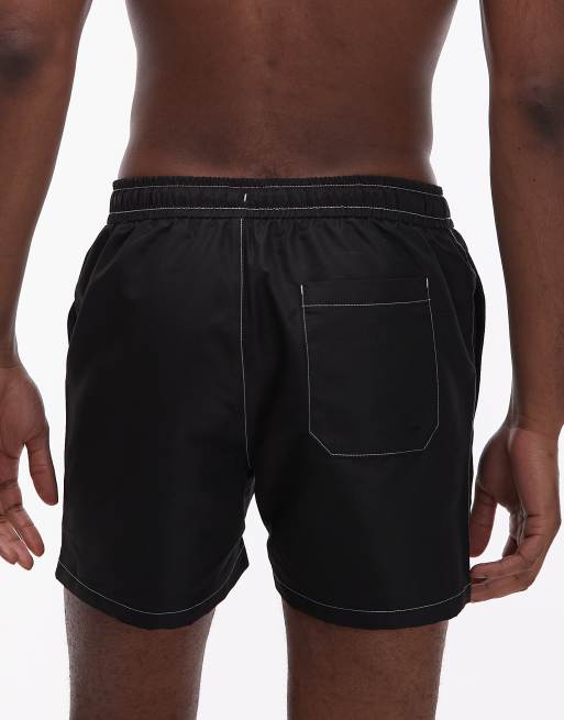 Tommy Hilfiger drawstring swim shorts in black , 5 of 5