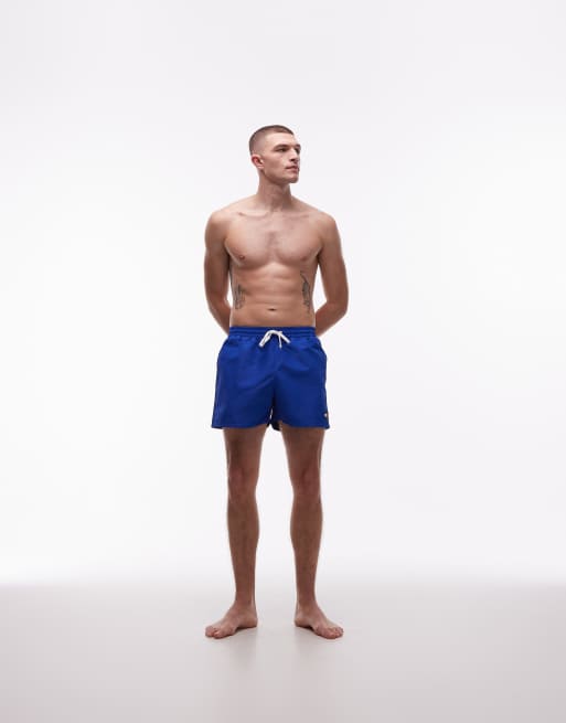 Tommy Hilfiger drawstring swim shorts in blue, 2 of 5