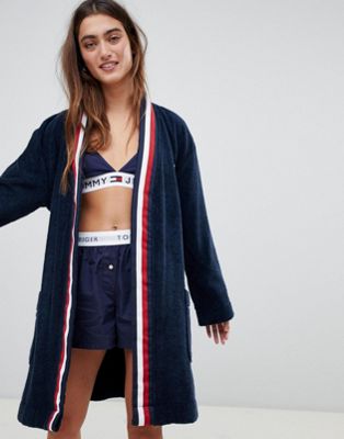Tommy Hilfiger dressing gown in navy | ASOS