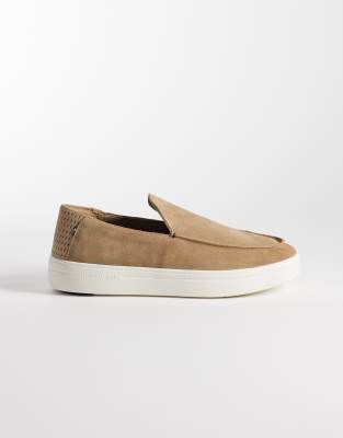 Driver-Loafer aus Wildleder in Hellbraun Braun 46