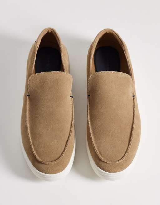 Tommy Hilfiger – Driver-Loafer aus Wildleder in Hellbraun, 3 von 4