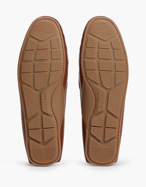 Tommy Hilfiger Driver-Schuhe aus Leder mit Flaggenplakette in Braun, 5 von 7