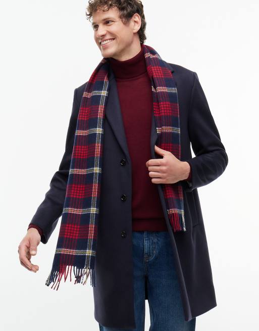 Tommy Hilfiger écharpe à carreaux jacquard en pure laine multicolore bleu, 4 de 4
