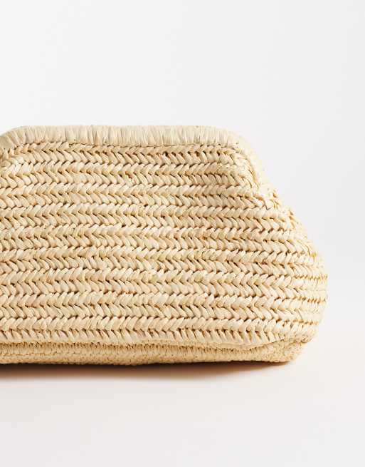 Tommy Hilfiger - Elevated - Beige clutch-taske i raffia, 4 af 4