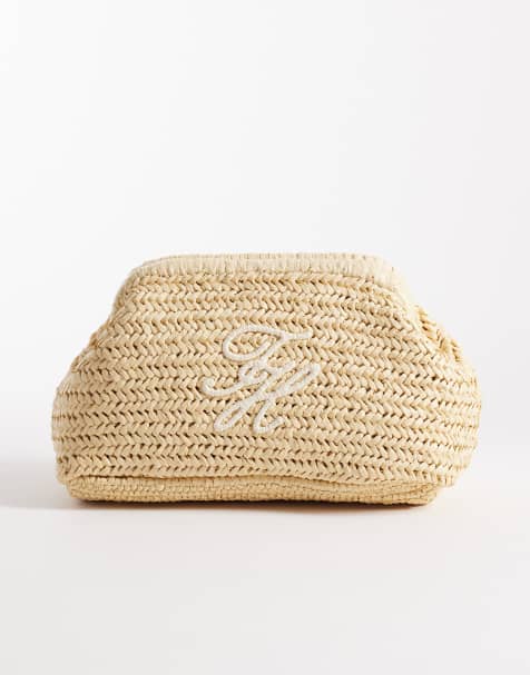 Tommy Hilfiger - Elevated - Pochette in rafia beige - view 1