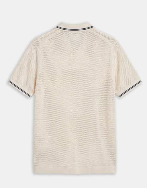 Tommy Hilfiger – Elfenbensvit, hålstickad skjorta , 7 av 9