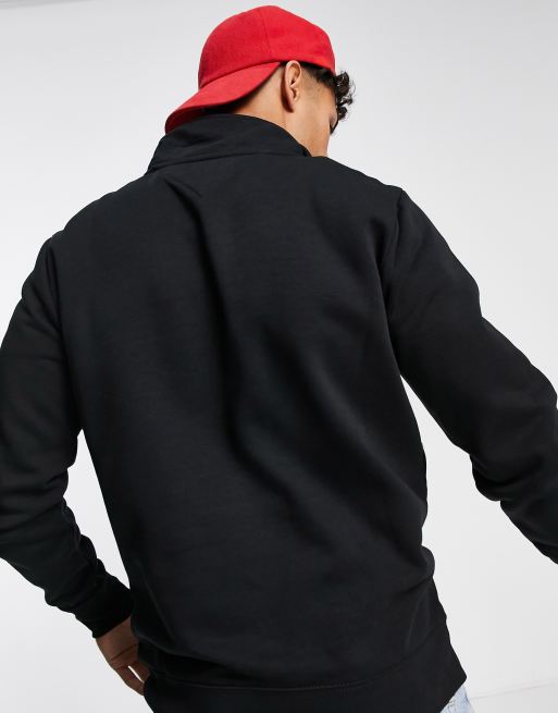 Tommy Hilfiger embroidered flag logo half zip sweatshirt in black, 3 of 4