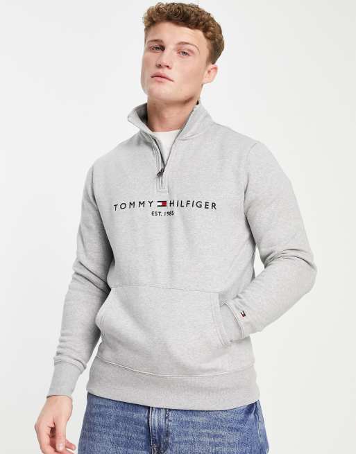 Tommy half best sale zip sweatshirt