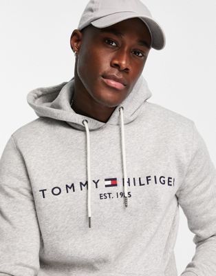 mens tommy hilfiger grey hoodie