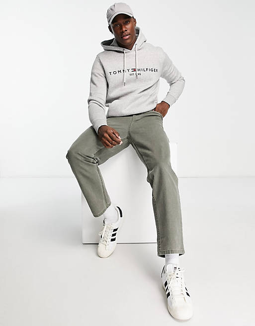 Tommy Hilfiger Mens Basic Embroidered Sweatpants Sports Jumper 