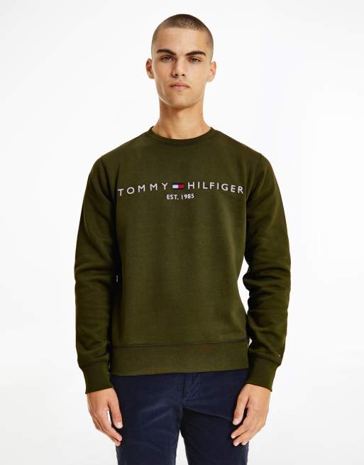 Tommy hilfiger sweatshirt green new arrivals