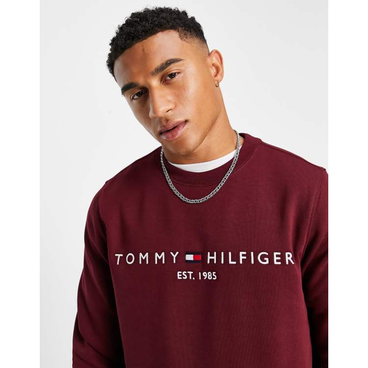 Burgundy tommy sale hilfiger hoodie