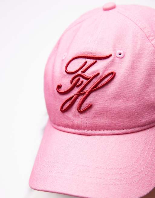 Tommy Hilfiger embroidered script logo cap in pink, 2 of 3