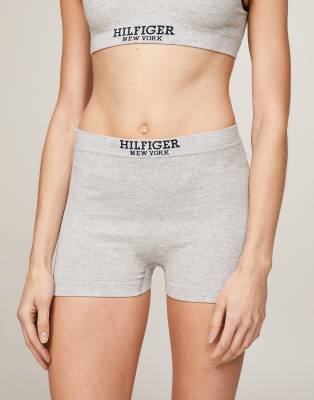 Tommy Hilfiger - Eng geschnittene Boxershorts in Grau mit hohem Bund