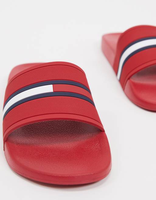 Tommy Hilfiger ennis sliders in red