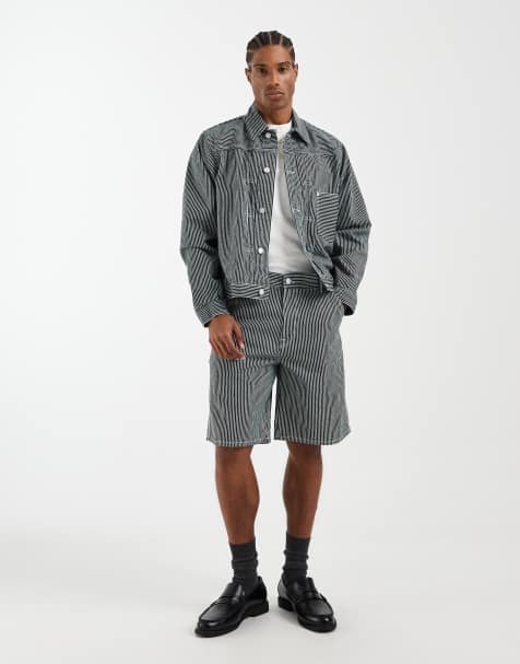 Tommy Hilfiger - Ensemble avec veste en denim à rayures et short - Bleu marine indigo - view 1