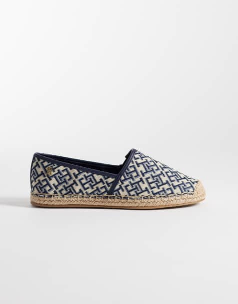 Tommy Hilfiger – Espadrilles in Marineblau mit Monogramm-Jacquardmuster - view 1