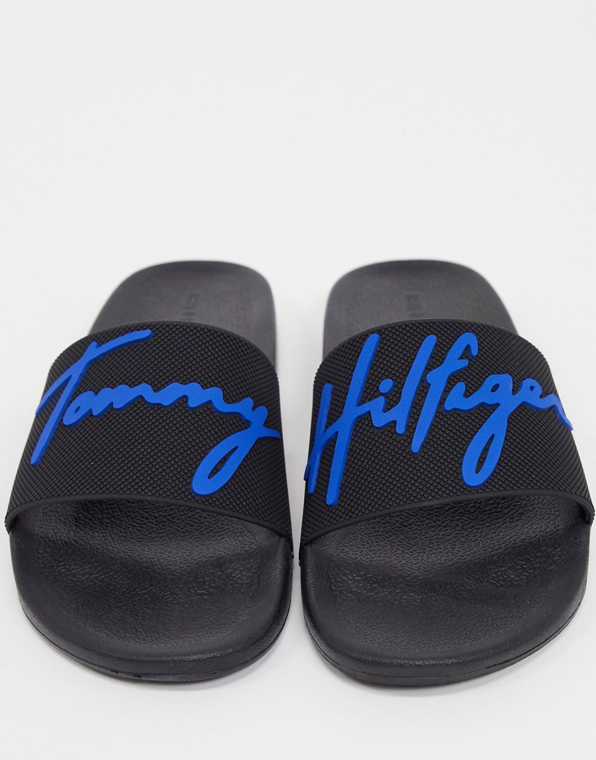 Tommy Hilfiger esquire sliders in black