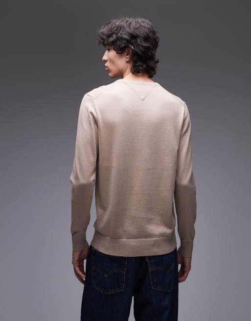 Tommy Hilfiger – Essential – Brungrå tröja i bomull, 3 av 5
