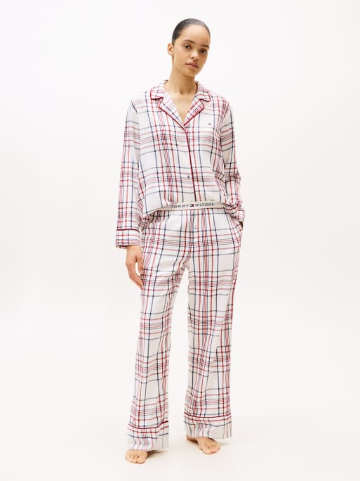 Tommy Hilfiger - Essential - Coffret cadeau avec pyjama en flanelle et chaussons - Multicolore